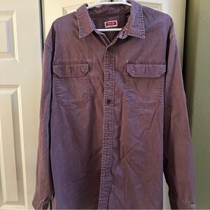 Wrangler Mauve Button-Up Shirt, Western  style, Men’s 2XL